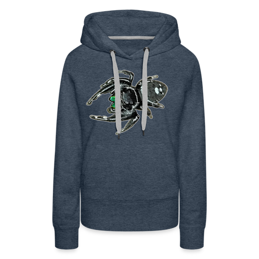 Frauen Hoodie Phidippus regius White Bahamas male - Jeansblau