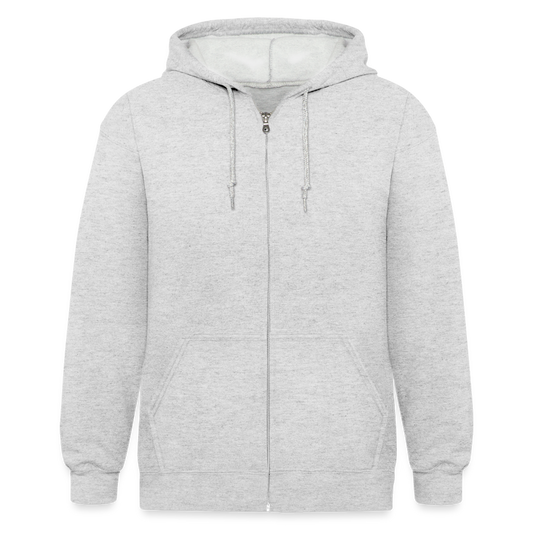 Männer Heavyweight Zip-Hoodie Phyllocrania paradoxa female - Weiß meliert