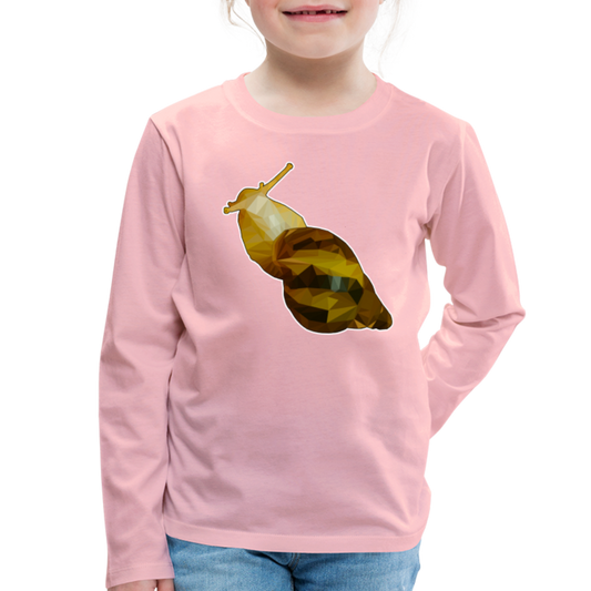 Kinder Longsleeve Achatina reticulata Low Poly - Hellrosa