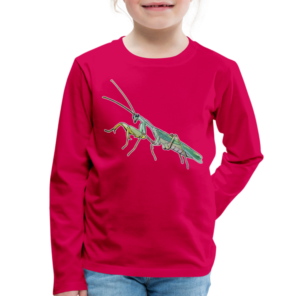 Kinder Longsleeve Sphodromantis lineola male - dunkles Pink