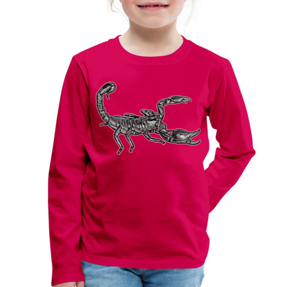 Kinder Longsleeve Heterometrus silenus - dunkles Pink