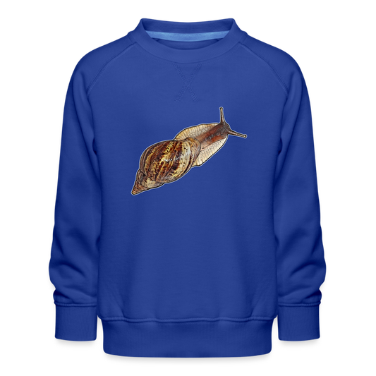 Kinder/ Teenager Pullover Achatina reticulata wildfarben - Royalblau