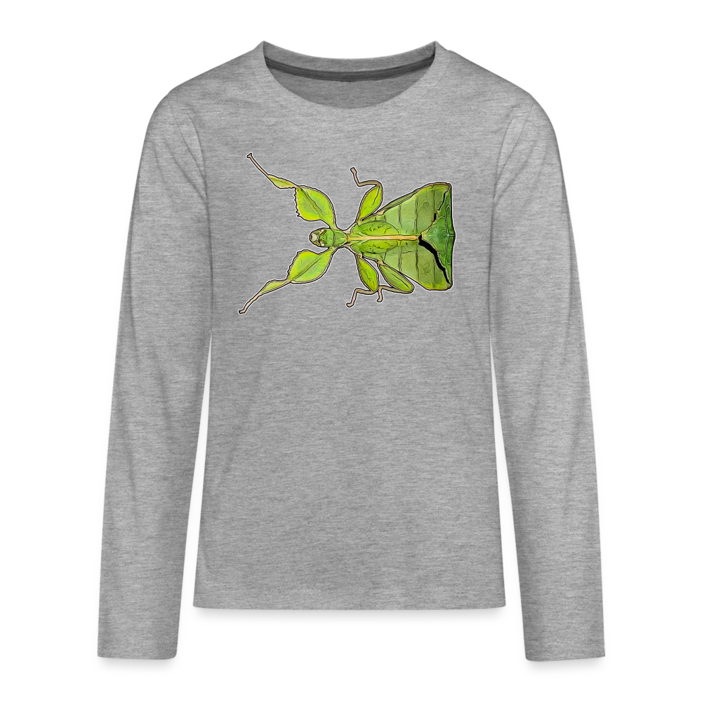 Teenager Longsleeve Phyllium philippinicum female - Grau meliert