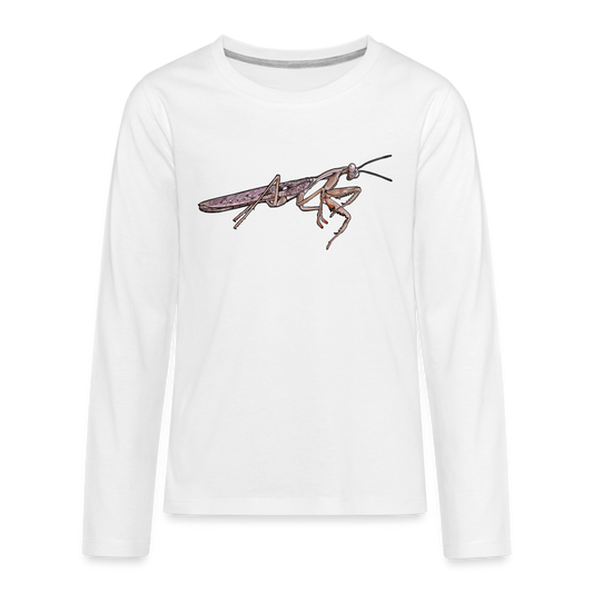 Teenager Longsleeve Rhombodera kirbyi male - weiß