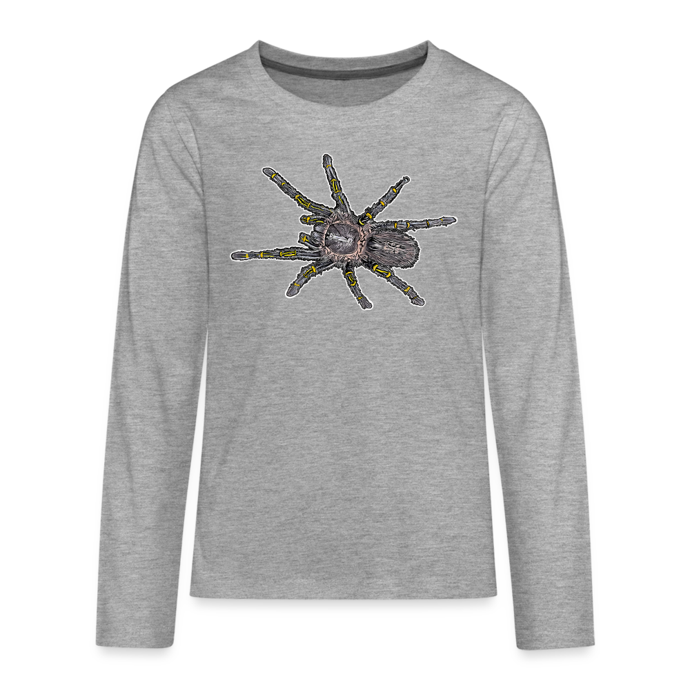 Teenager Longsleeve Grammostola pulchripes - Grau meliert