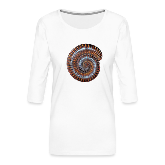 Frauen 3/4-Arm Shirt Archispirostreptus gigas - weiß