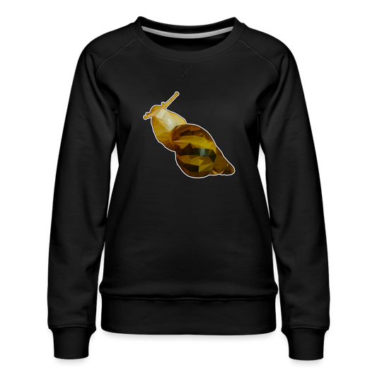 Frauen Pullover Achatina reticulata Low Poly - Schwarz