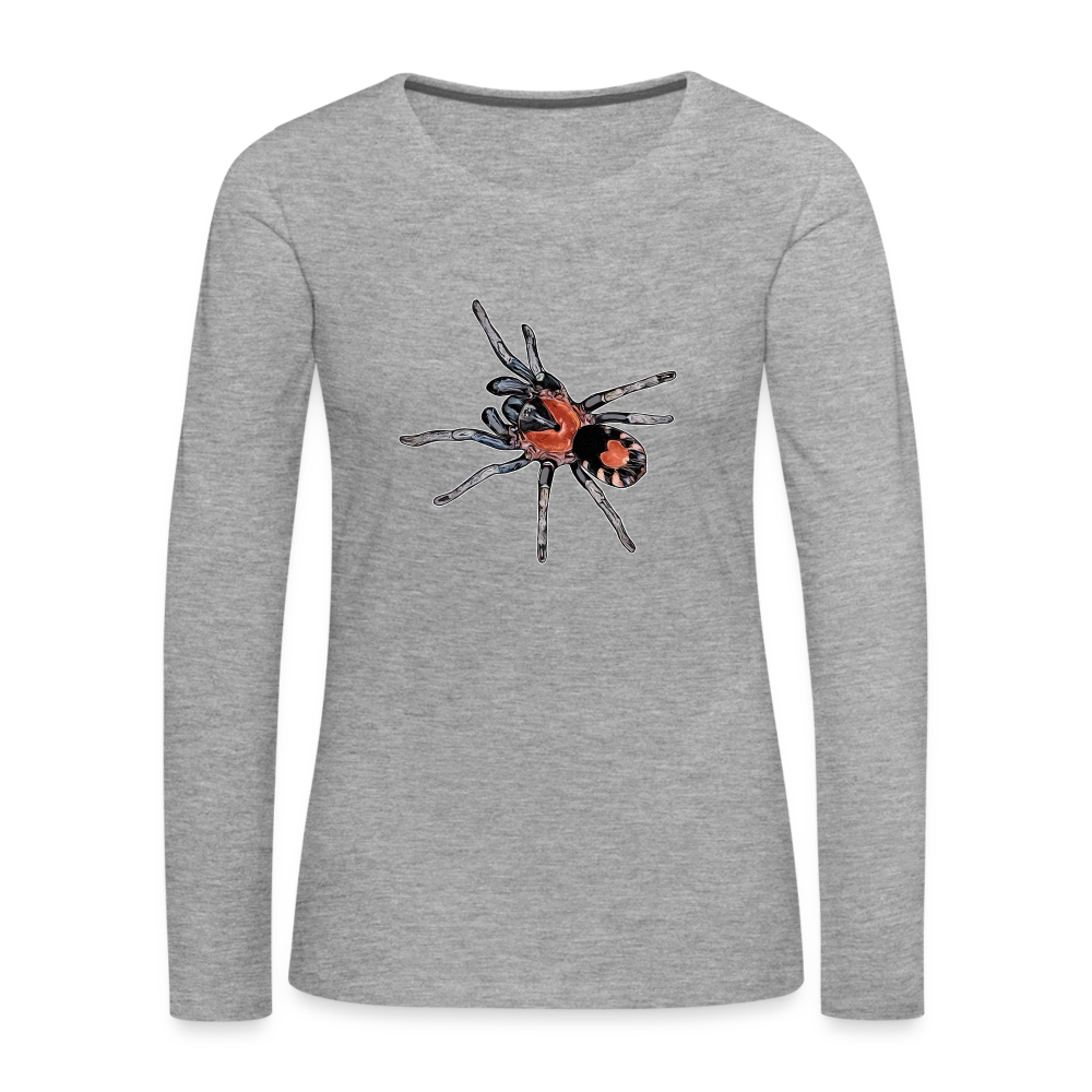 Frauen Longsleeve Cyriocosmus elegans - Grau meliert