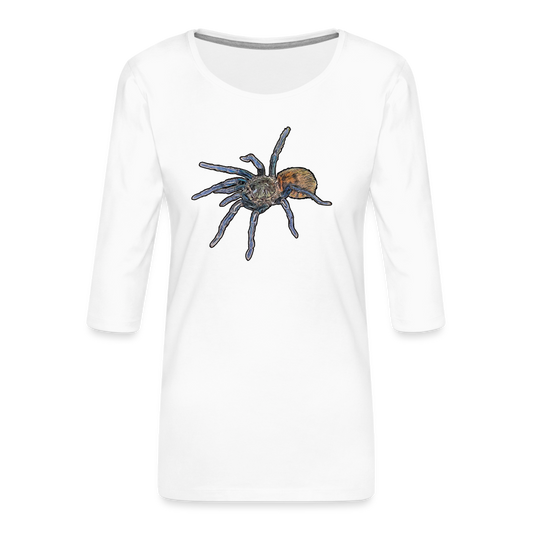 Frauen 3/4-Arm Shirt Chromatopelma cyaneopubescens - weiß