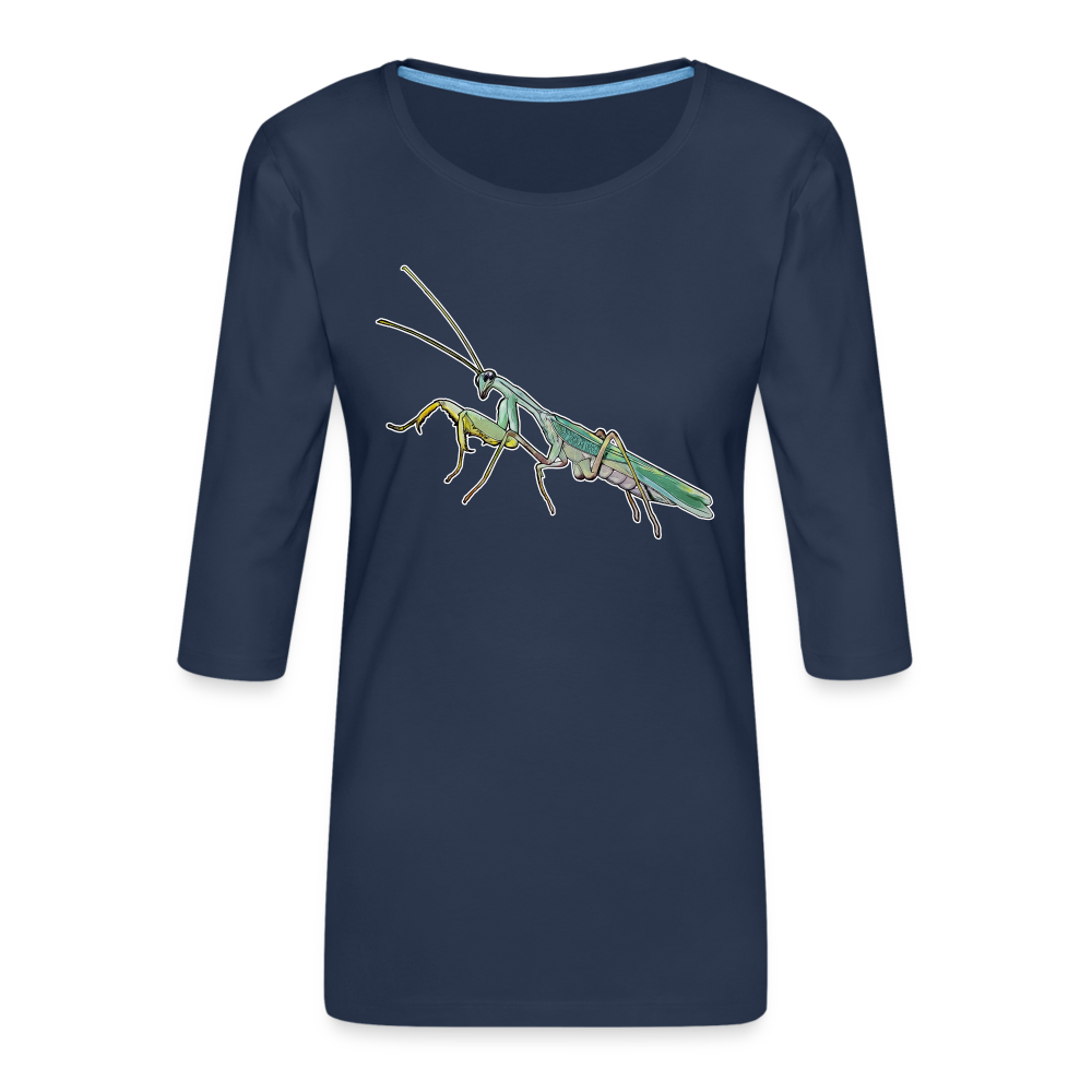 Frauen 3/4-Arm Shirt Sphodromantis lineola male - Navy