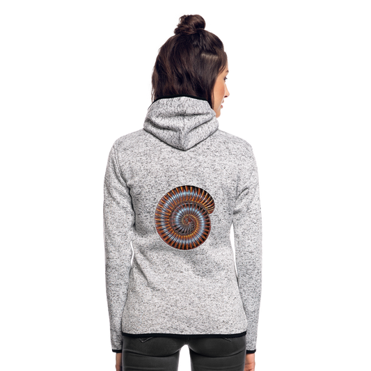 Frauen Kapuzen-Fleecejacke Archispirostreptus gigas - Hellgrau meliert