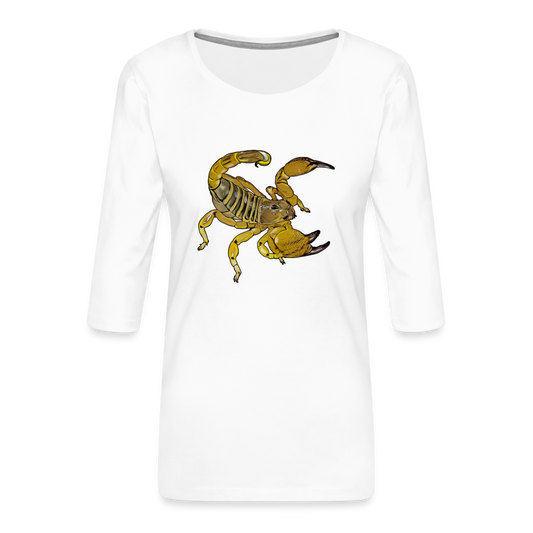 Frauen 3/4-Arm Shirt Scorpio maurus palmatus - weiß