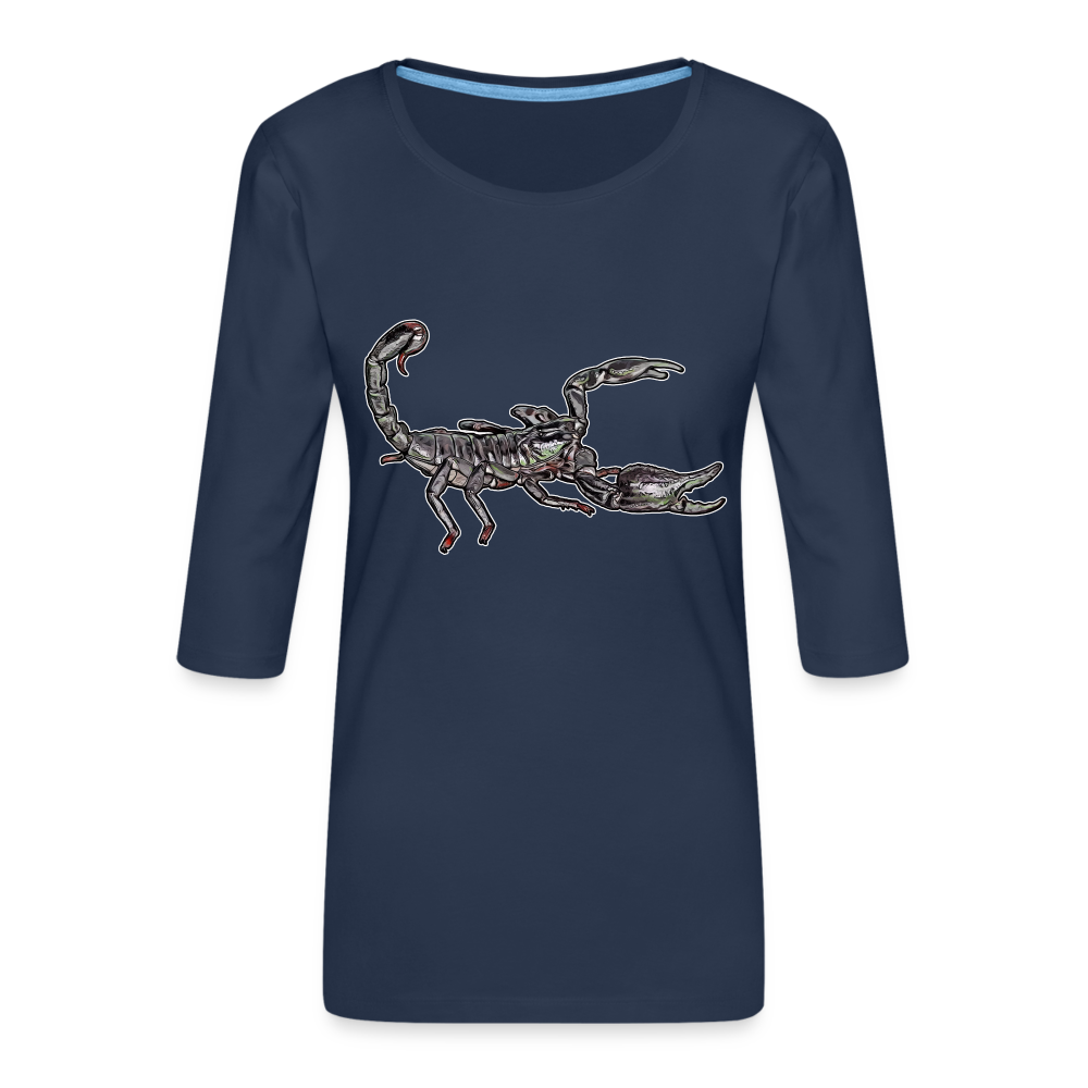 Frauen 3/4-Arm Shirt Heterometrus silenus - Navy