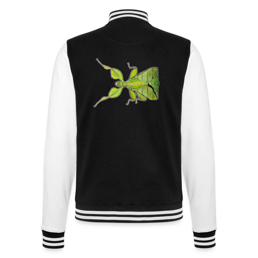 Unisex College-Sweatjacke Phyllium philippinicum female - Schwarz/Weiß