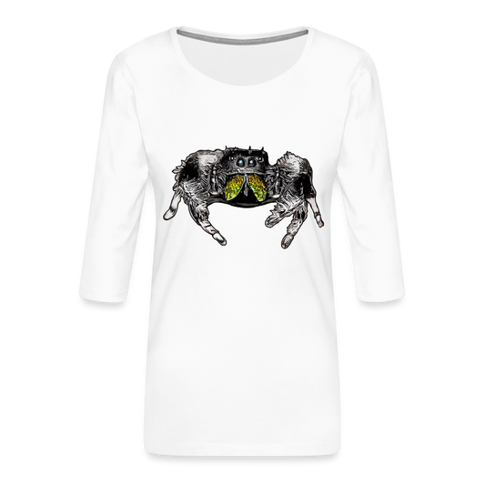 Frauen 3/4-Arm Shirt Phidippus regius Rastafari male - weiß