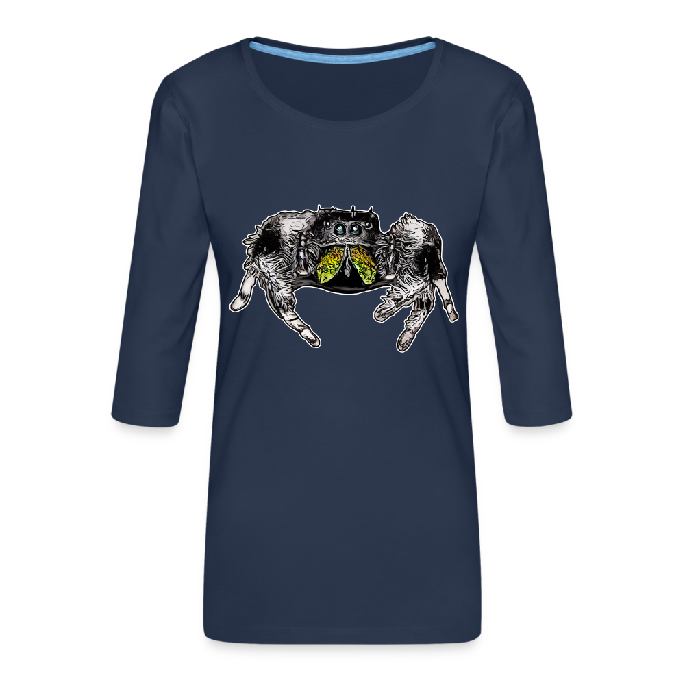 Frauen 3/4-Arm Shirt Phidippus regius Rastafari male - Navy