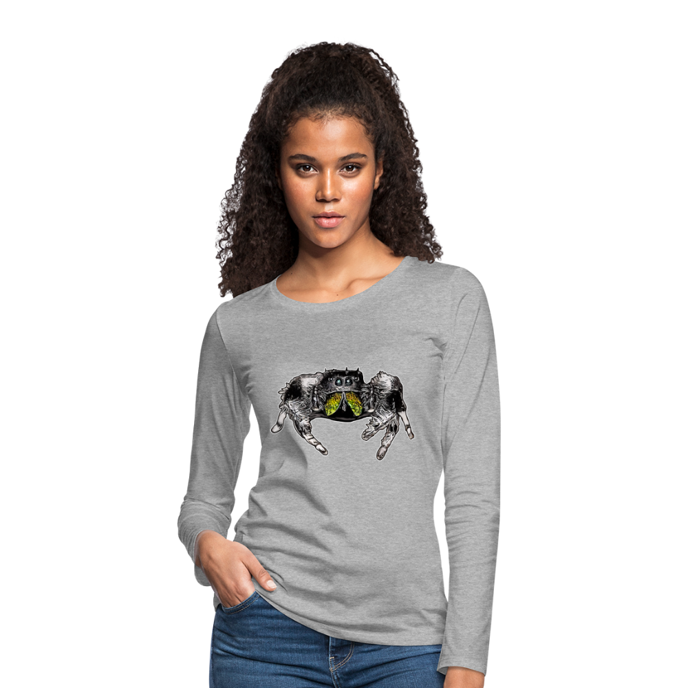 Frauen Longsleeve Phidippus regius Rastafari male - Grau meliert