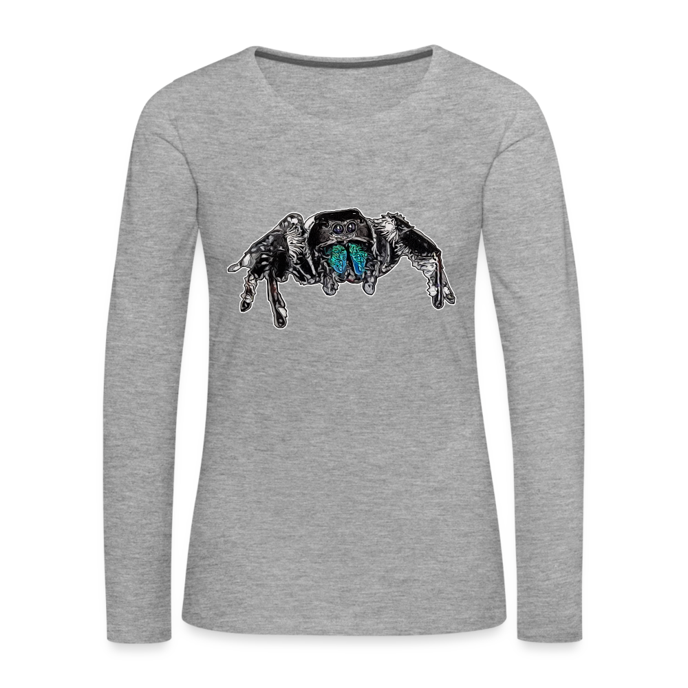 Frauen Longsleeve Phidippus regius Everglades male - Grau meliert