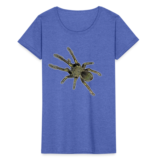 Frauen Fruit of the Loom T-Shirt Ephebopus murinus - Blau meliert