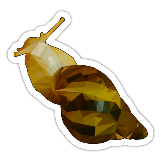 Sticker Achatina reticulata Low Poly - Mattweiß