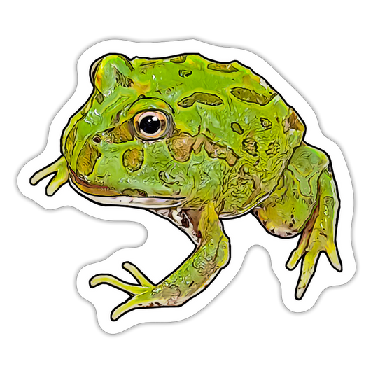 Sticker Ceratophrys cranwelli Peppermint Blue - Mattweiß