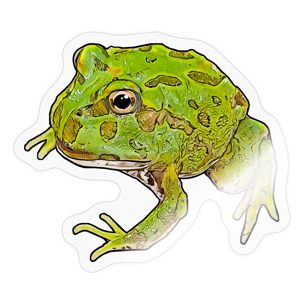 Sticker Ceratophrys cranwelli Peppermint Blue - Transparent glänzend