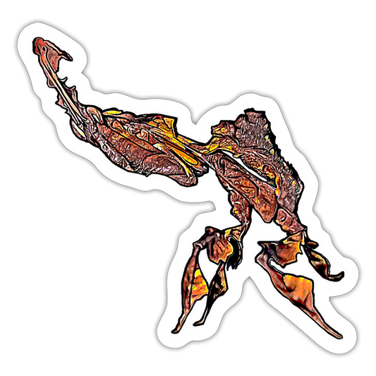 Sticker Phyllocrania paradoxa male - Mattweiß