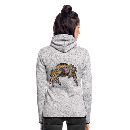 Frauen Kapuzen-Fleecejacke Phidippus regius Everglades female - Hellgrau meliert