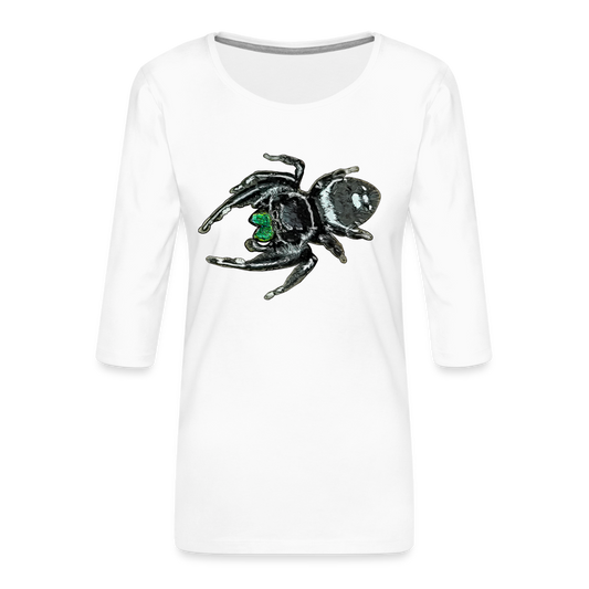 Frauen 3/4-Arm Shirt Phidippus regius White Bahamas male - weiß