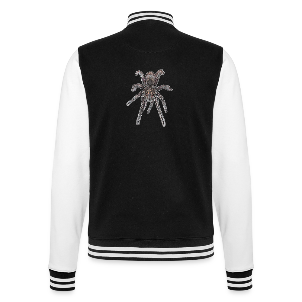 Unisex College-Sweatjacke Pamphobeteus sp Machala juvenile - Schwarz/Weiß