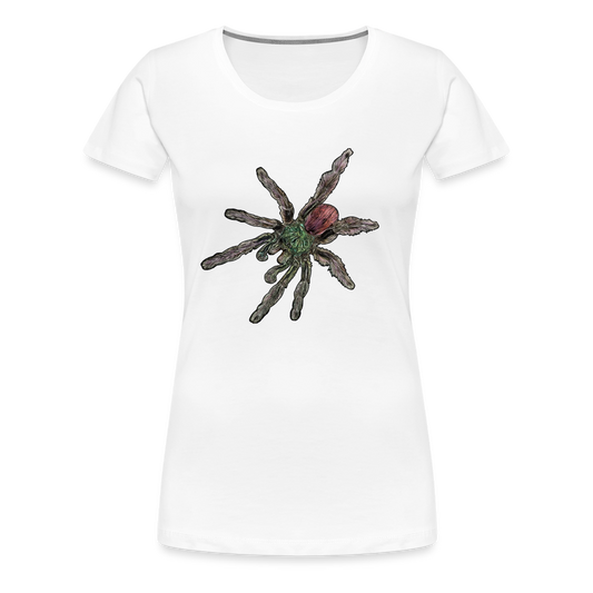 Frauen Basic T-Shirt Caribena versicolor - weiß