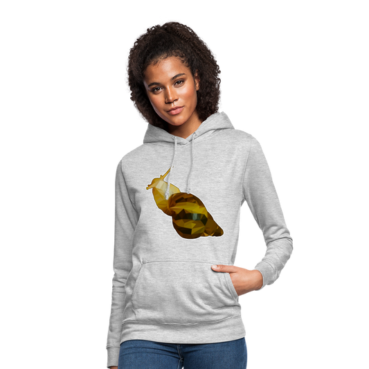 Frauen Freizeit-Hoodie Achatina reticulata Low Poly - Hellgrau meliert