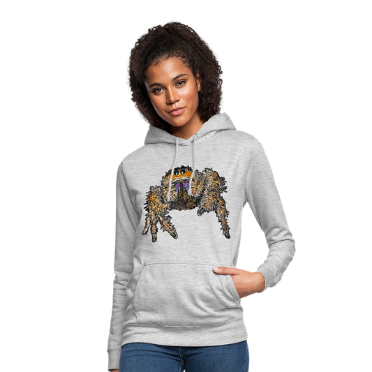 Frauen Freizeit-Hoodie Phidippus regius Everglades female - Hellgrau meliert