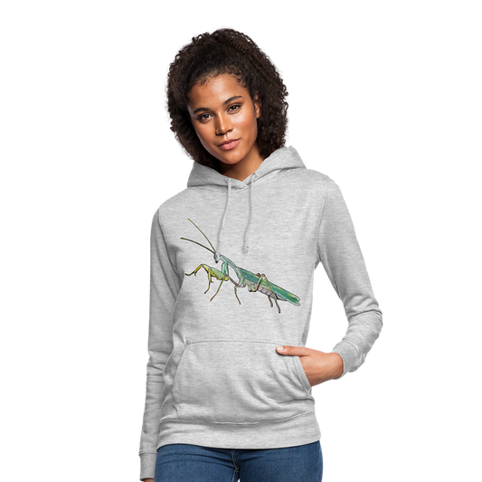 Frauen Freizeit-Hoodie Sphodromantis lineola male - Hellgrau meliert