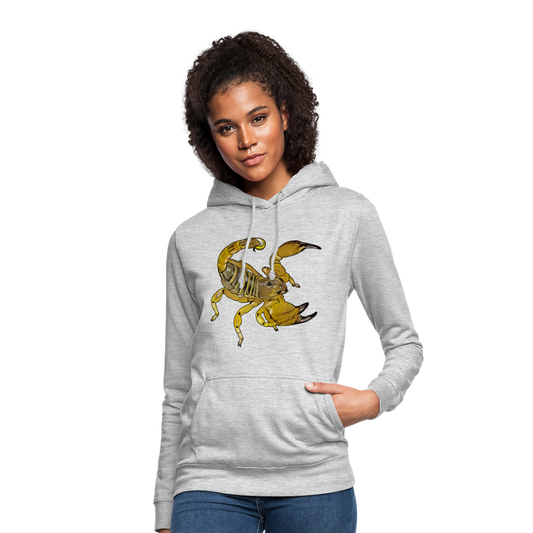 Frauen Freizeit-Hoodie Scorpio maurus palmatus - Hellgrau meliert