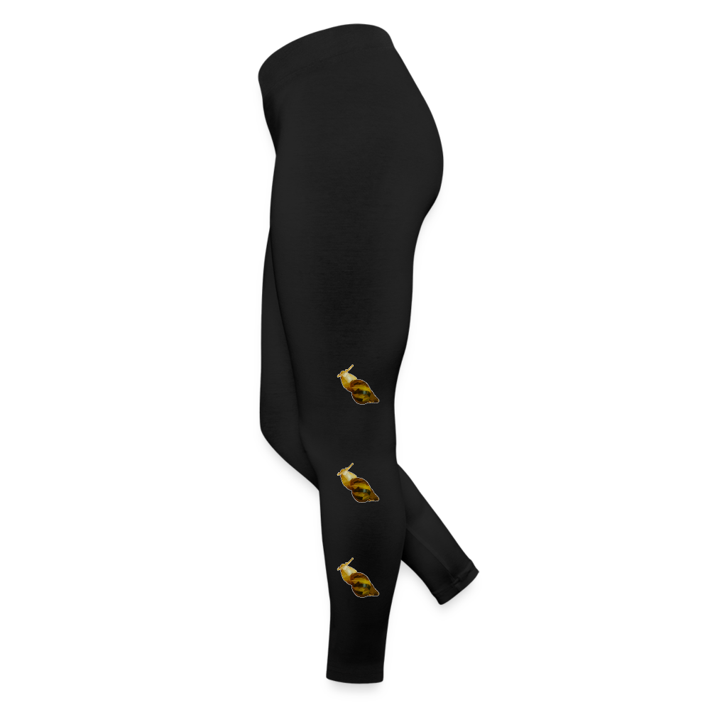 Frauen Jersey Leggings Achatina reticulata Low Poly - Schwarz