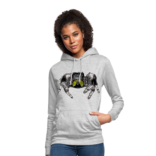 Frauen Freizeit-Hoodie Phidippus regius Rastafari male - Hellgrau meliert