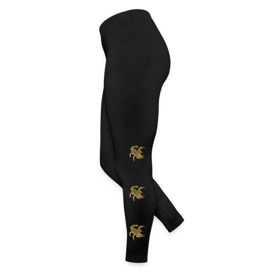 Frauen Jersey Leggings Scorpio maurus palmatus - Schwarz