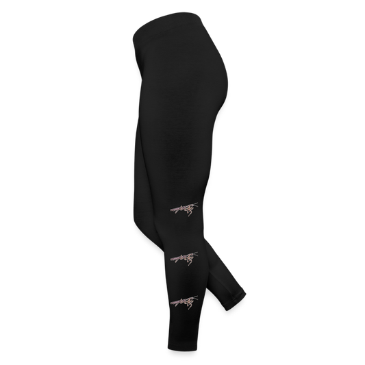 Frauen Jersey Leggings Rhombodera kirbyi male - Schwarz