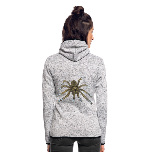 Frauen Kapuzen-Fleecejacke Idiothele mira - Hellgrau meliert