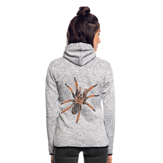 Frauen Kapuzen-Fleecejacke Brachypelma emilia - Hellgrau meliert
