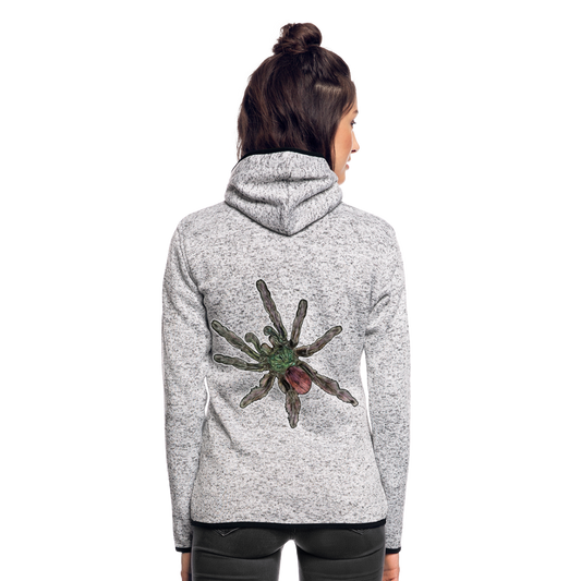 Frauen Kapuzen-Fleecejacke Caribena versicolor - Hellgrau meliert