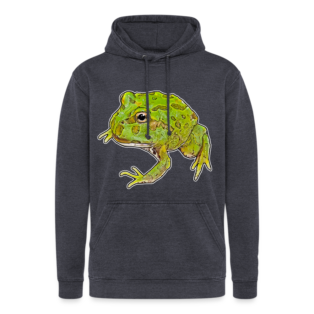 Unisex Vintage Hoodie Ceratophrys cranwelli Peppermint Blue - Vintage Navy