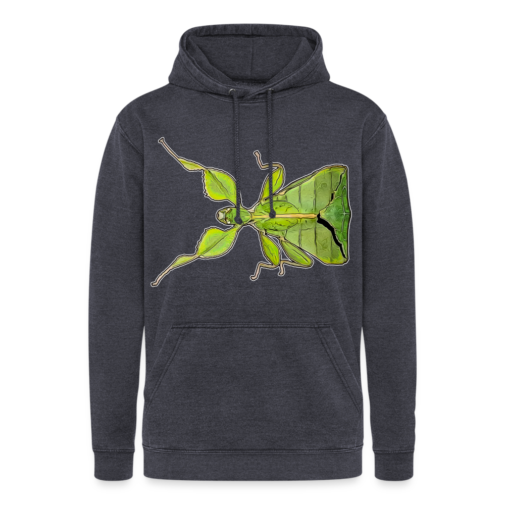 Unisex Vintage Hoodie Phyllium philippinicum female - Vintage Navy