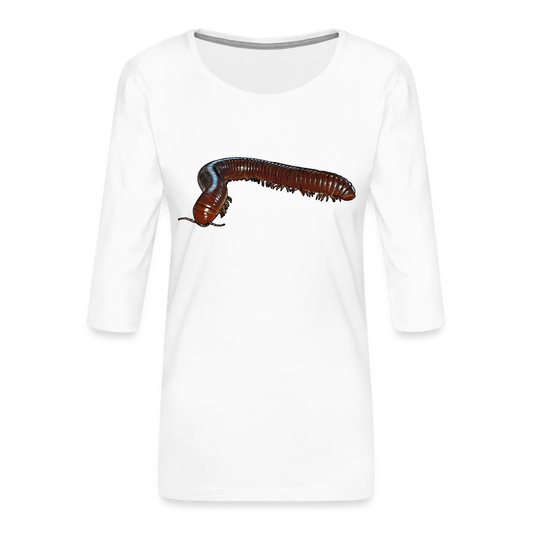 Frauen Premium 3/4-Arm Shirt Ophistreptus guineensis - weiß