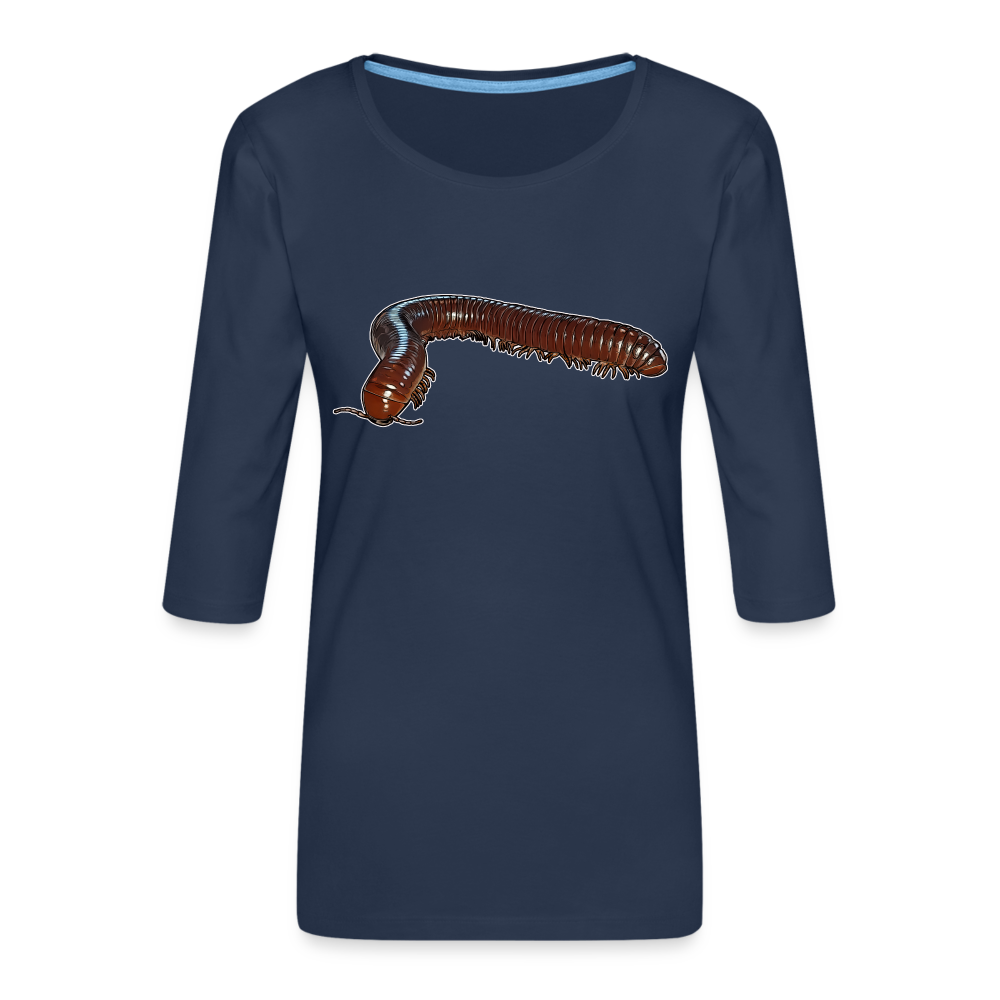 Frauen Premium 3/4-Arm Shirt Ophistreptus guineensis - Navy