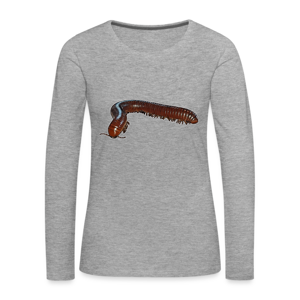 Frauen Longsleeve Ophistreptus guineensis - Grau meliert