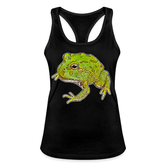 Frauen Ringerrücken Tank Top Ceratophrys cranwelli Peppermint Blue - Schwarz