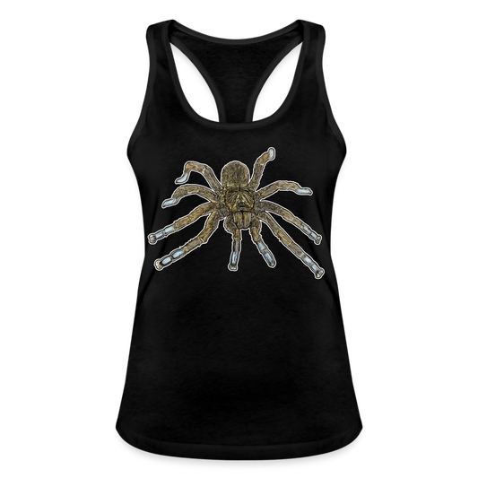 Frauen Ringerrücken Tank Top Idiothele mira - Schwarz