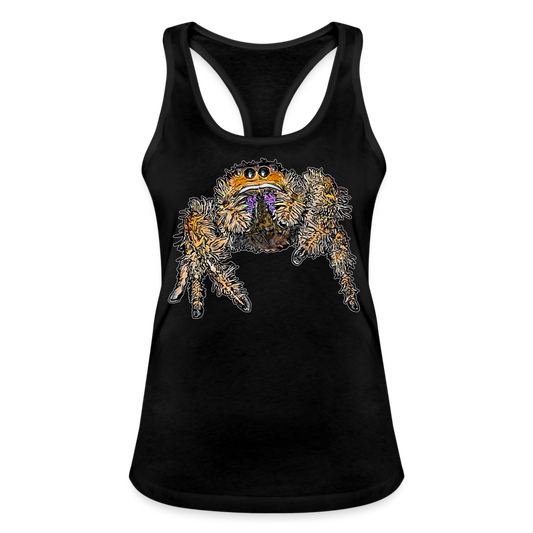 Frauen Ringerrücken Tank Top Phidippus regius Everglades female - Schwarz